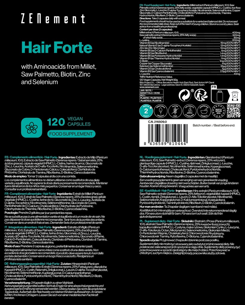 Hair Forte - 120 Cápsulas