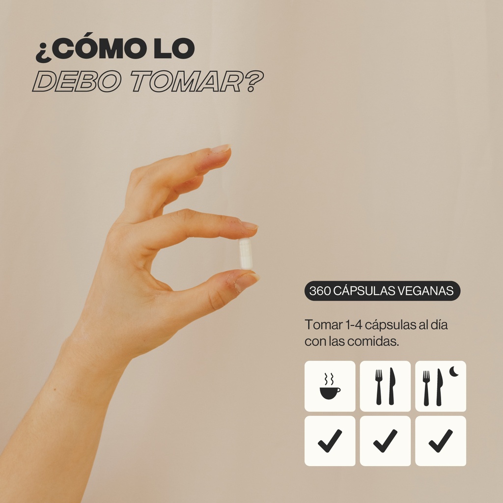 L-Arginina - 360 Cápsulas Veganas