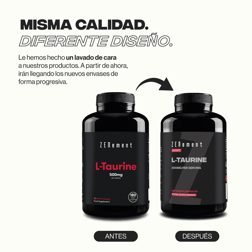L-Taurina - 180 Cápsulas Veganas