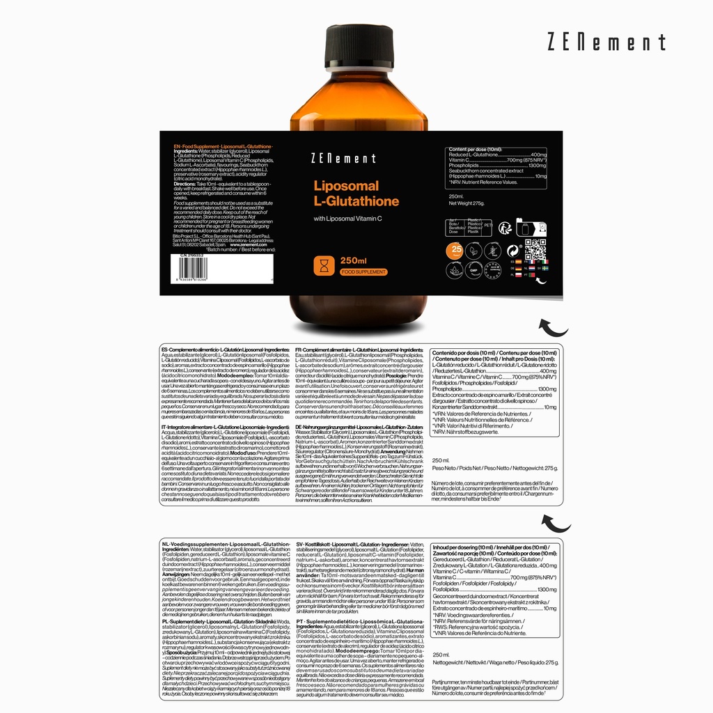 L-Glutatión Liposomal - 250 ml