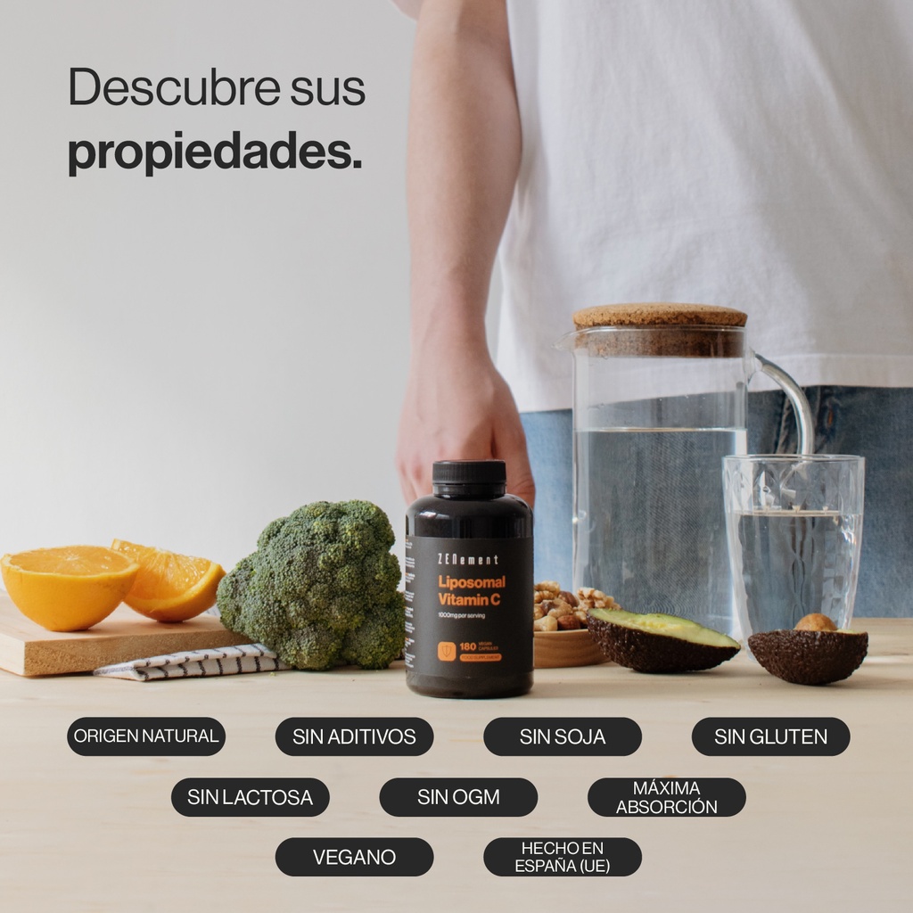 Vitamina C Liposomal - 180 Cápsulas Veganas