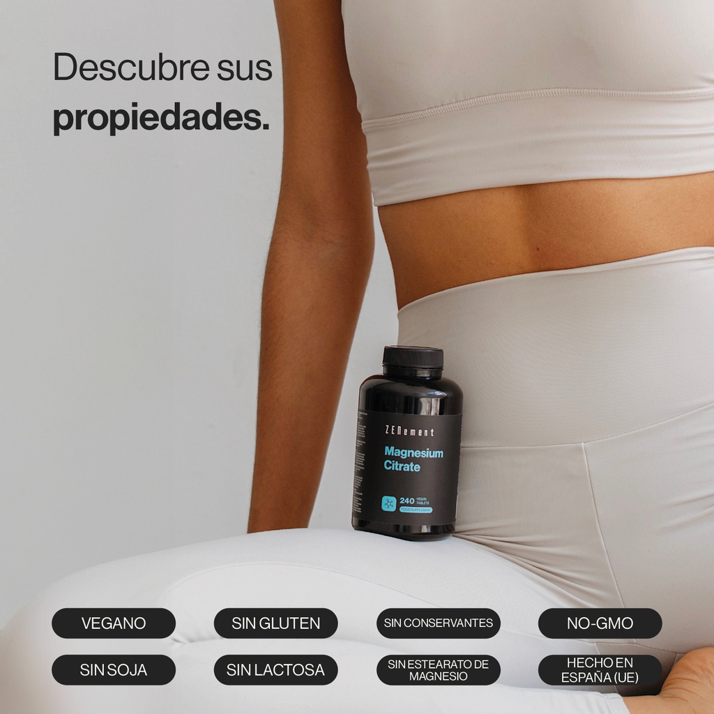 Citrato de Magnesio - 240 Comprimidos Veganas