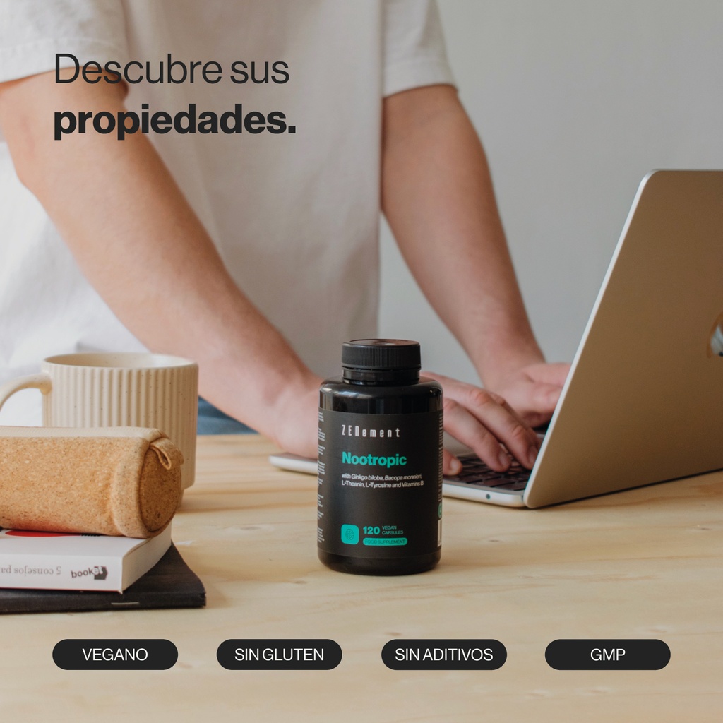 Nootrópico - 120 Cápsulas Veganas