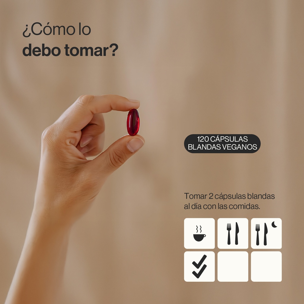 Omega-7 Aceite de espino amarillo - 120 Cápsulas blandas Veganas