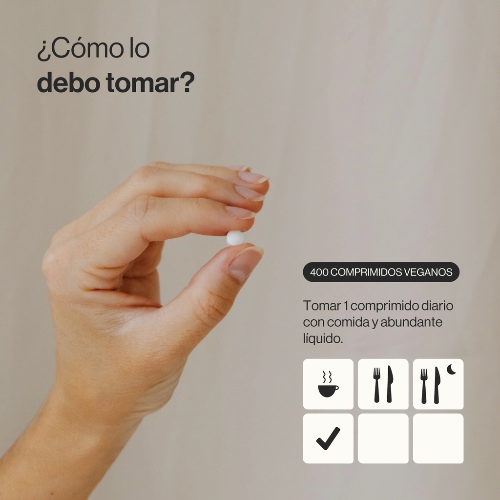 Bisglicinato de Zinc - 400 Comprimidos Veganas