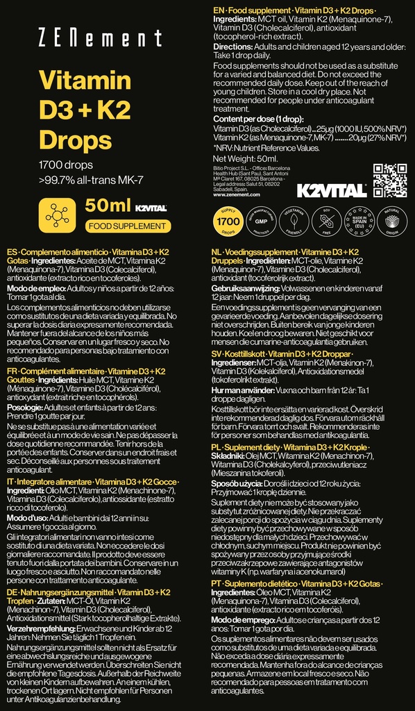 Vitamina D3+K2 Gotas