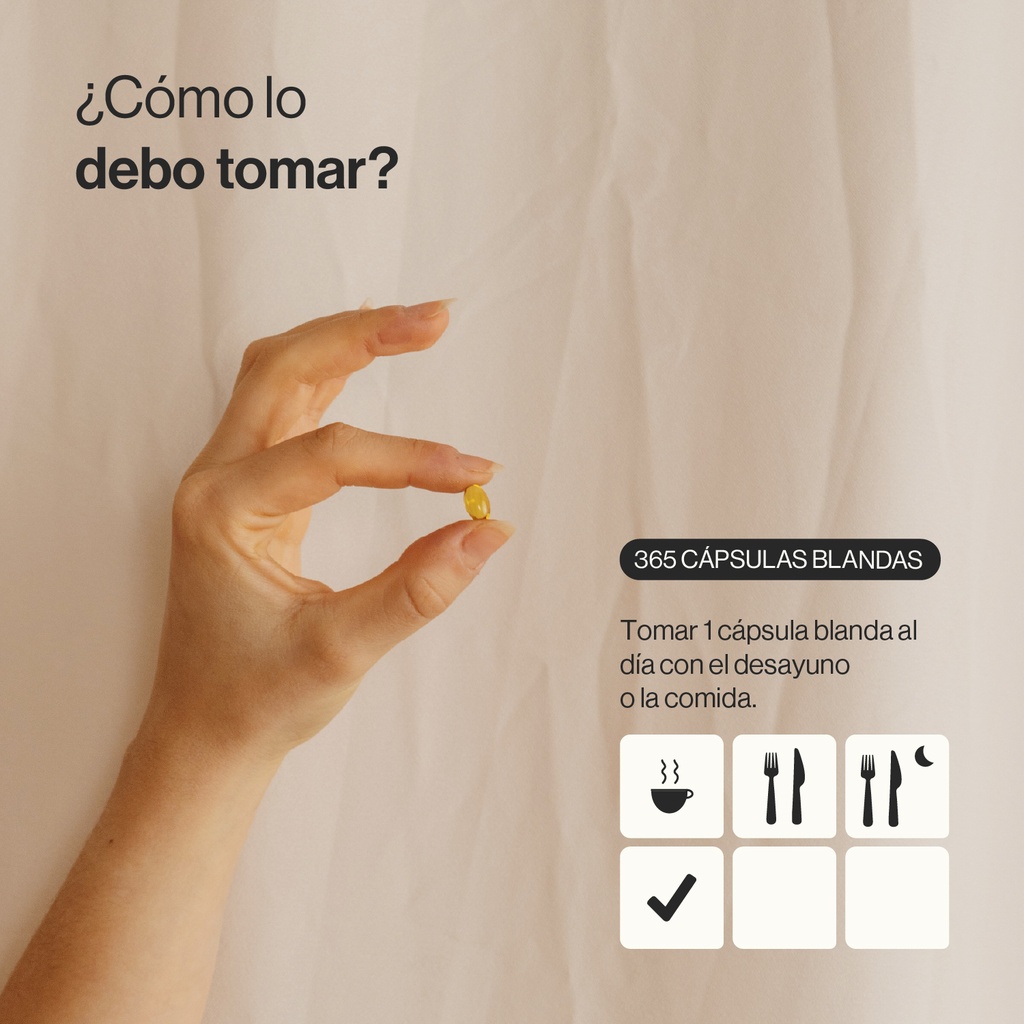 Vitamina D3 - 365 Cápsulas blandas