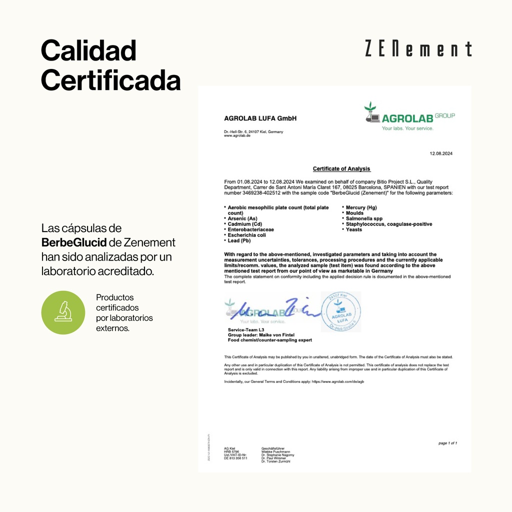 BerbeGlucid - 90 Cápsulas Veganas