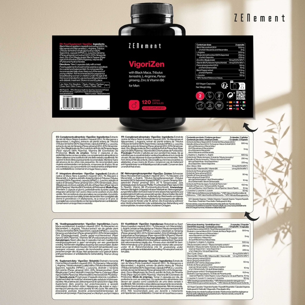 VigoriZen - 120 Cápsulas Veganas