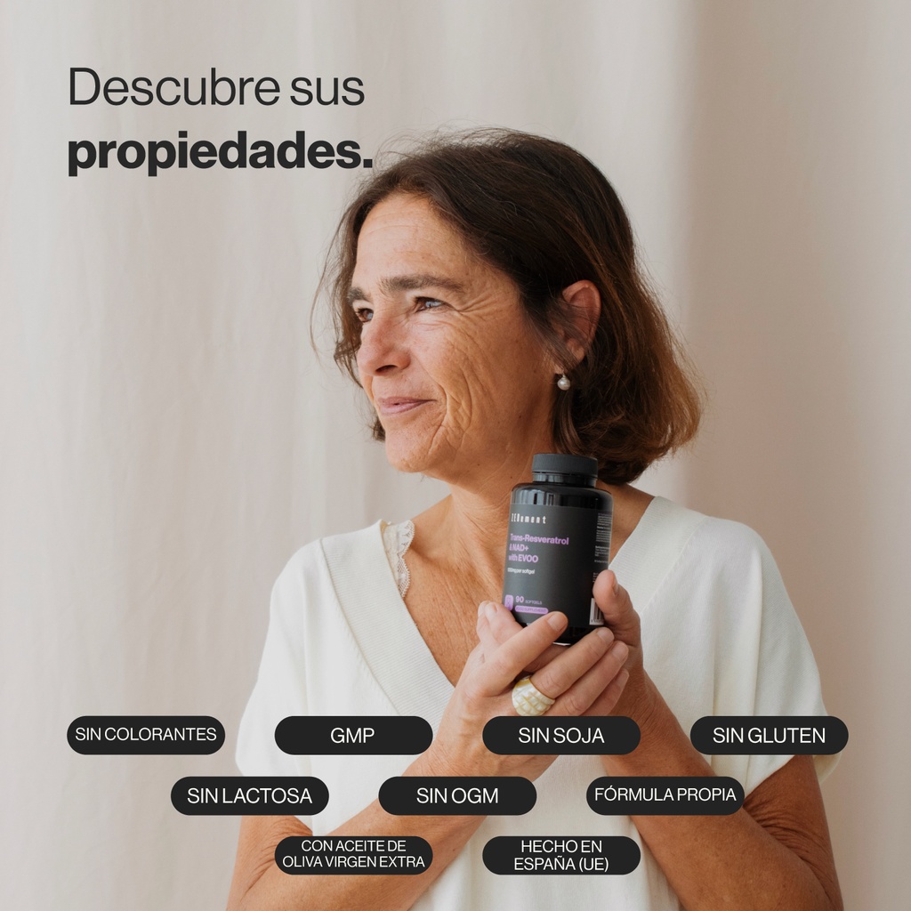 Trans-Resveratrol & NAD+ con AOVE - 90 Cápsulas blandas