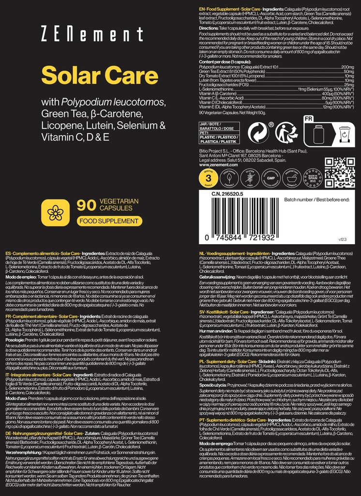 Solar Care - 90 Cápsulas