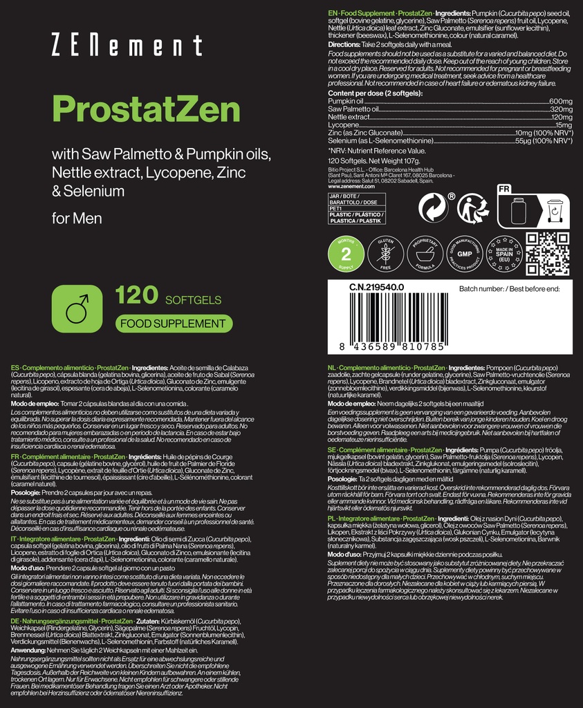 ProstatZen - 120 Cápsulas blandas