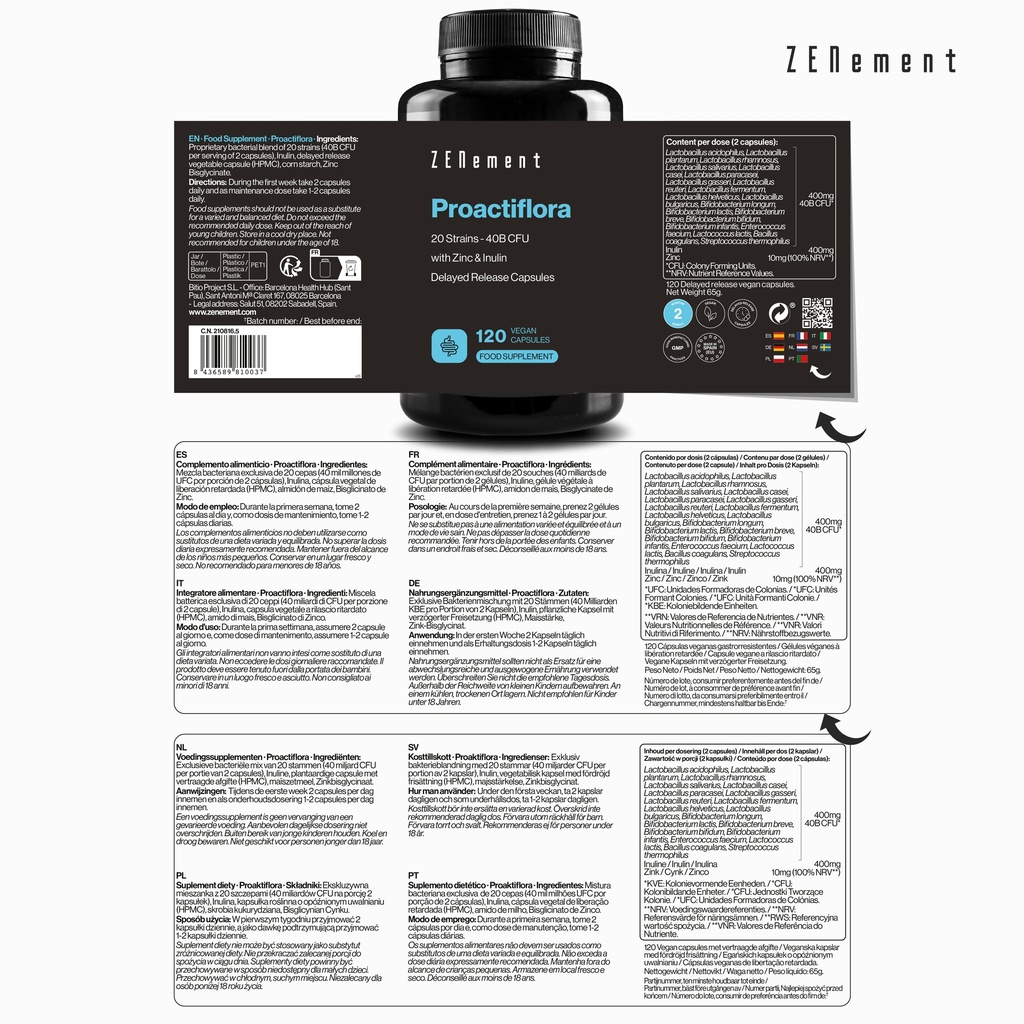 Proactiflora - 120 Cápsulas Veganas