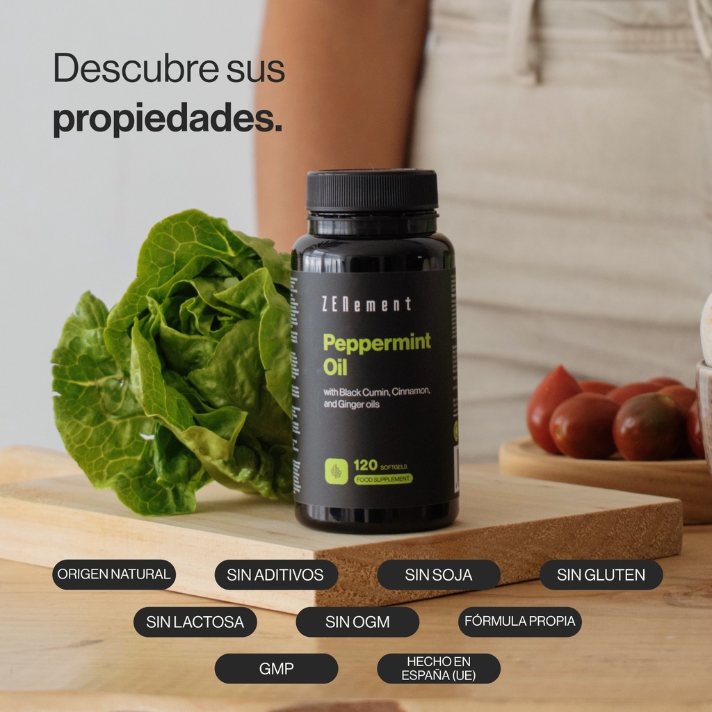 Aceite de Menta Piperita - 120 Cápsulas blandas