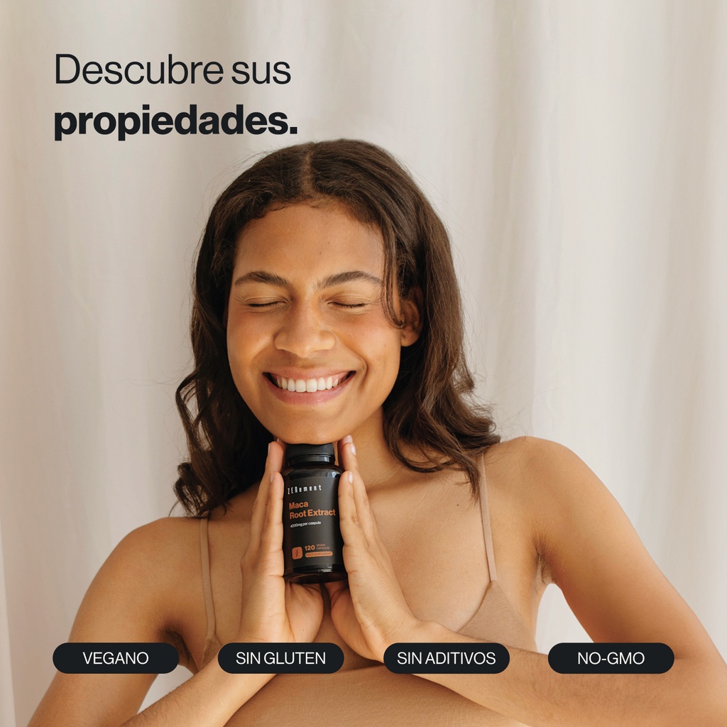 Extracto de Raíz de Maca - 120 Cápsulas Veganas