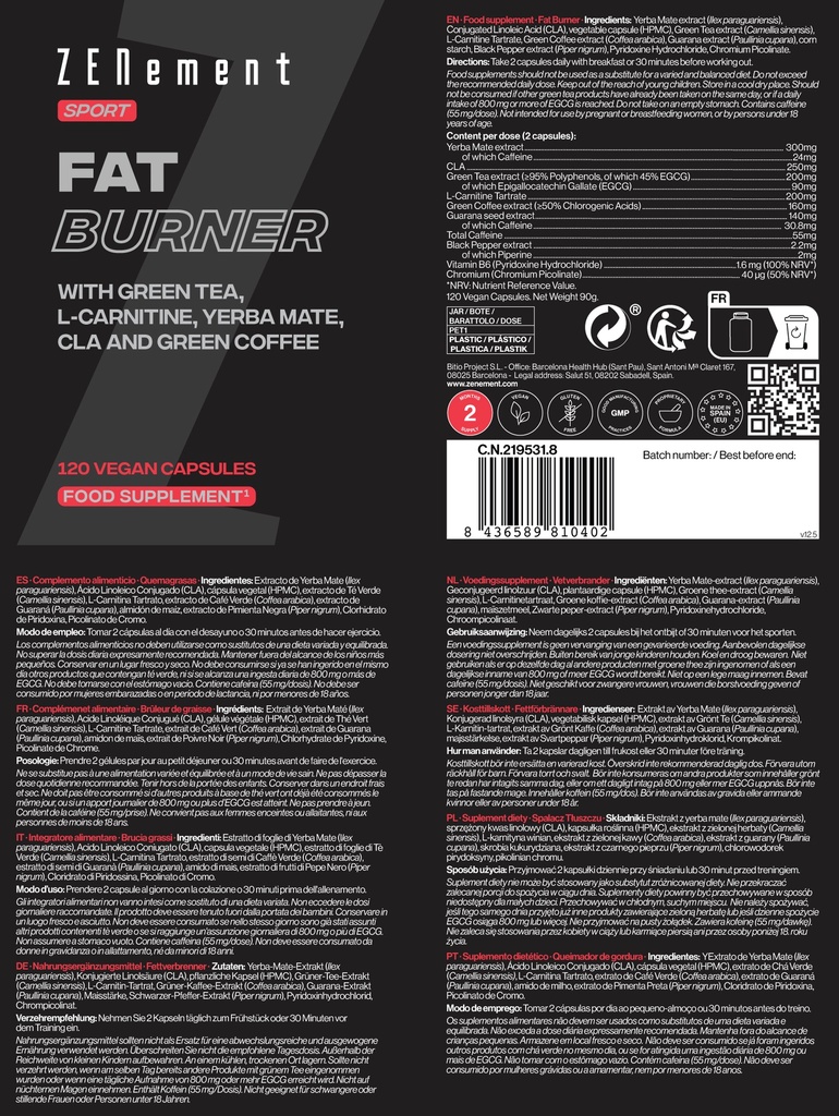 Quemagrasas - 120 Cápsulas Veganas