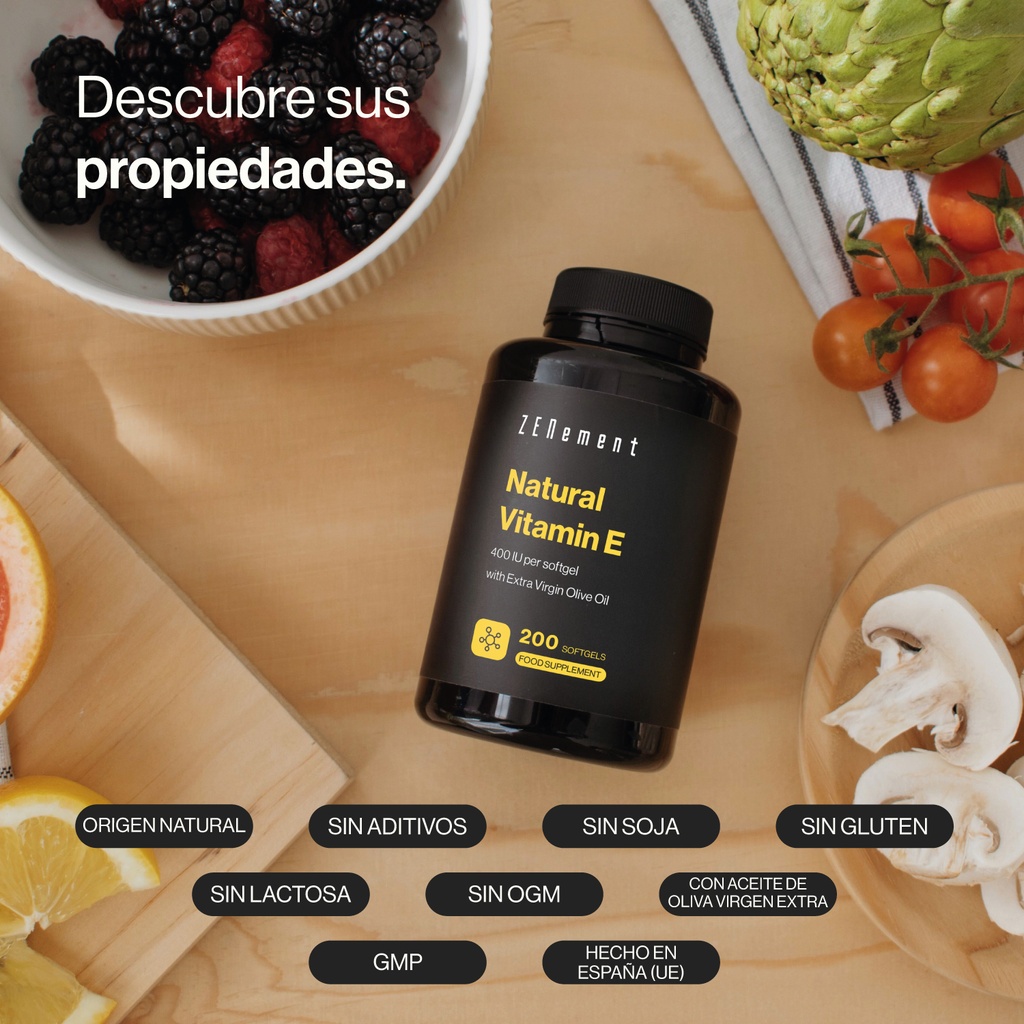 Vitamina E Natural - 200 Cápsulas blandas