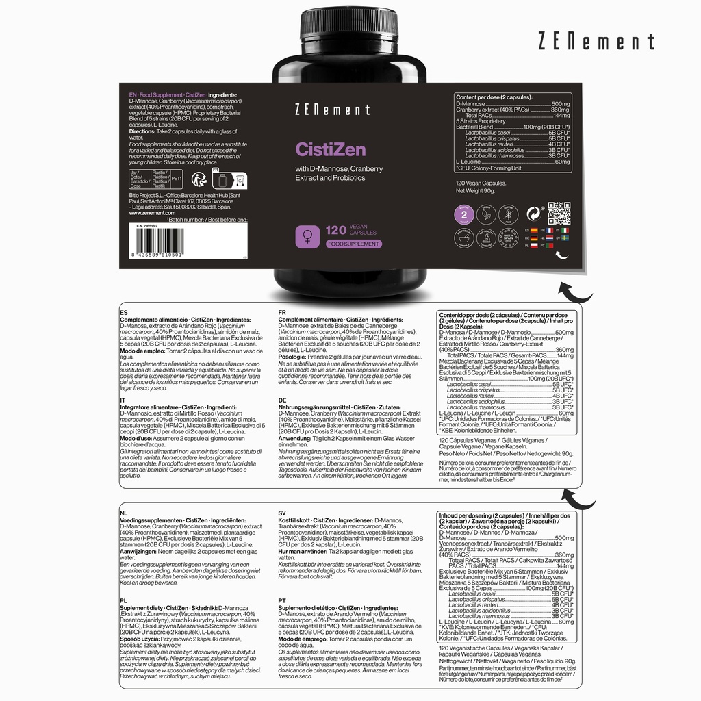 CistiZen - 120 Cápsulas Veganas