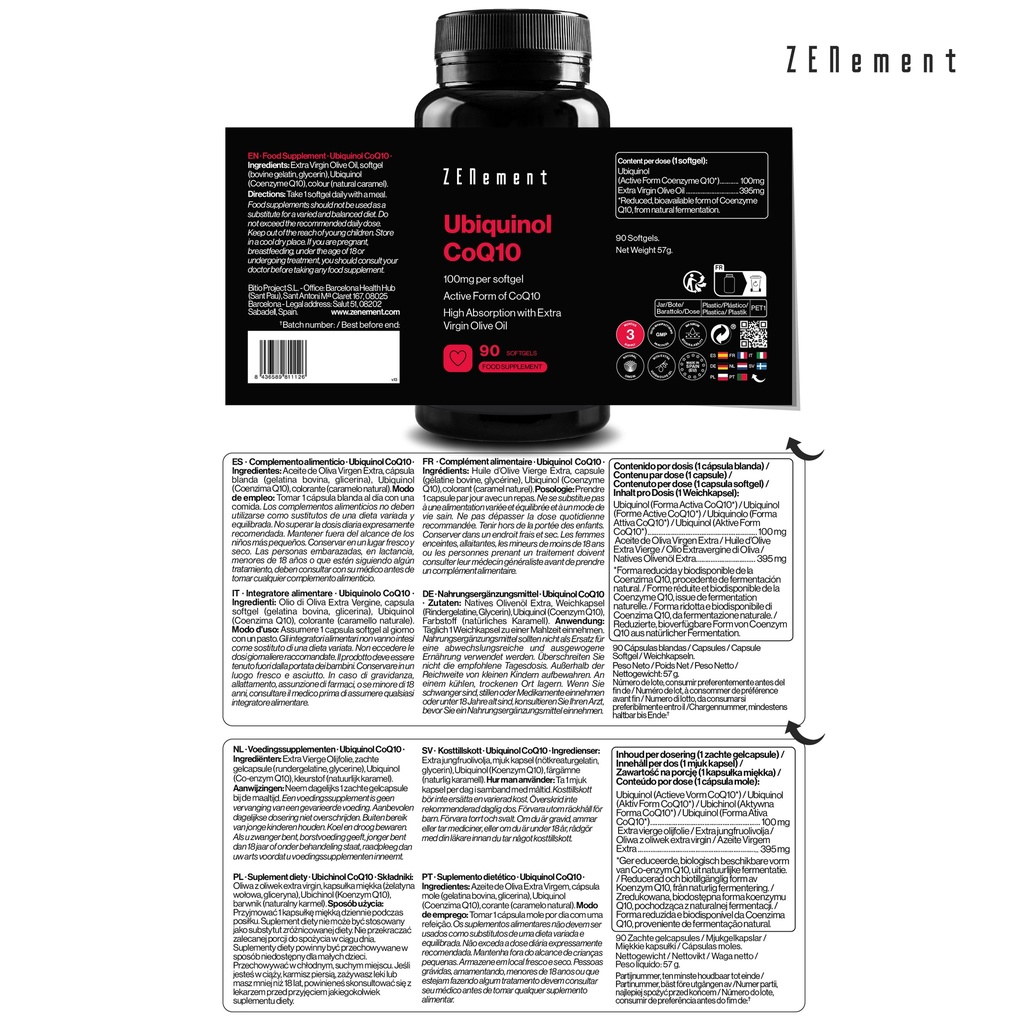 (New) - Ubiquinol - 90 Cápsulas blandas