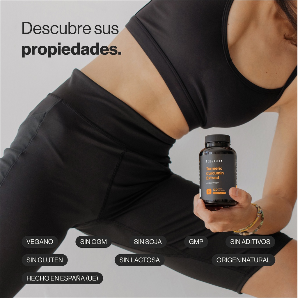 Extracto de Cúrcuma - 120 Cápsulas Veganas