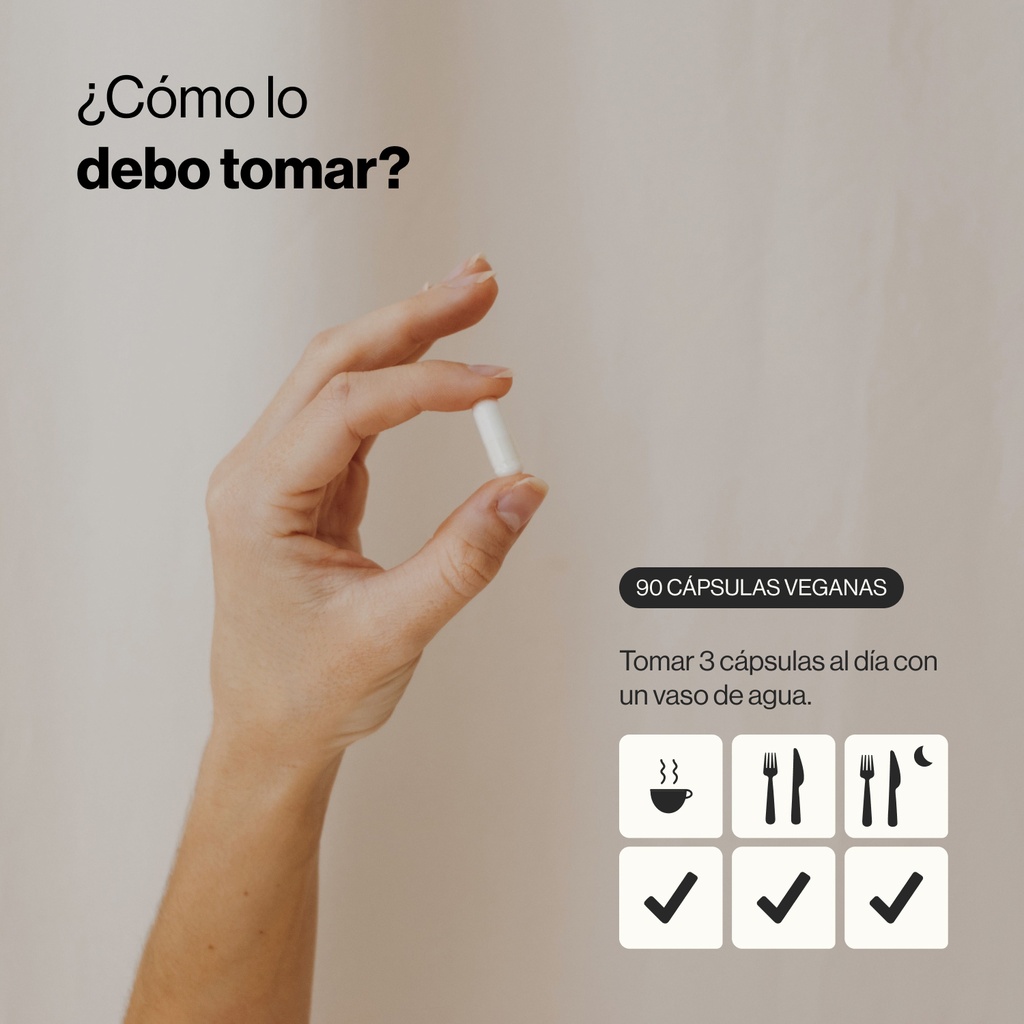 Treonato de magnesio - 90 cápsulas veganas 