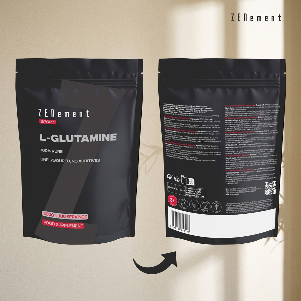 L-Glutamina - 500 g 