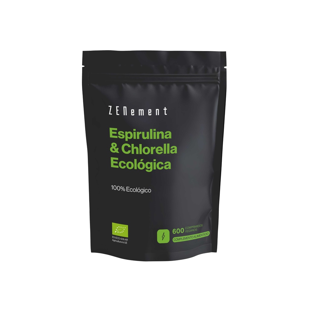 Espirulina & Chlorella - 600 Comprimidos Veganos