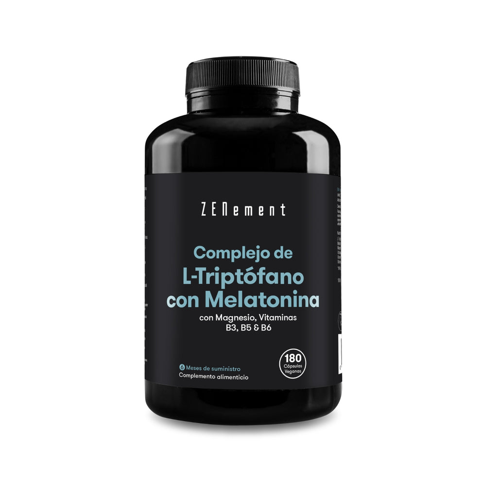Complejo de L-Triptófano y Melatonina - 180 Cápsulas Veganas
