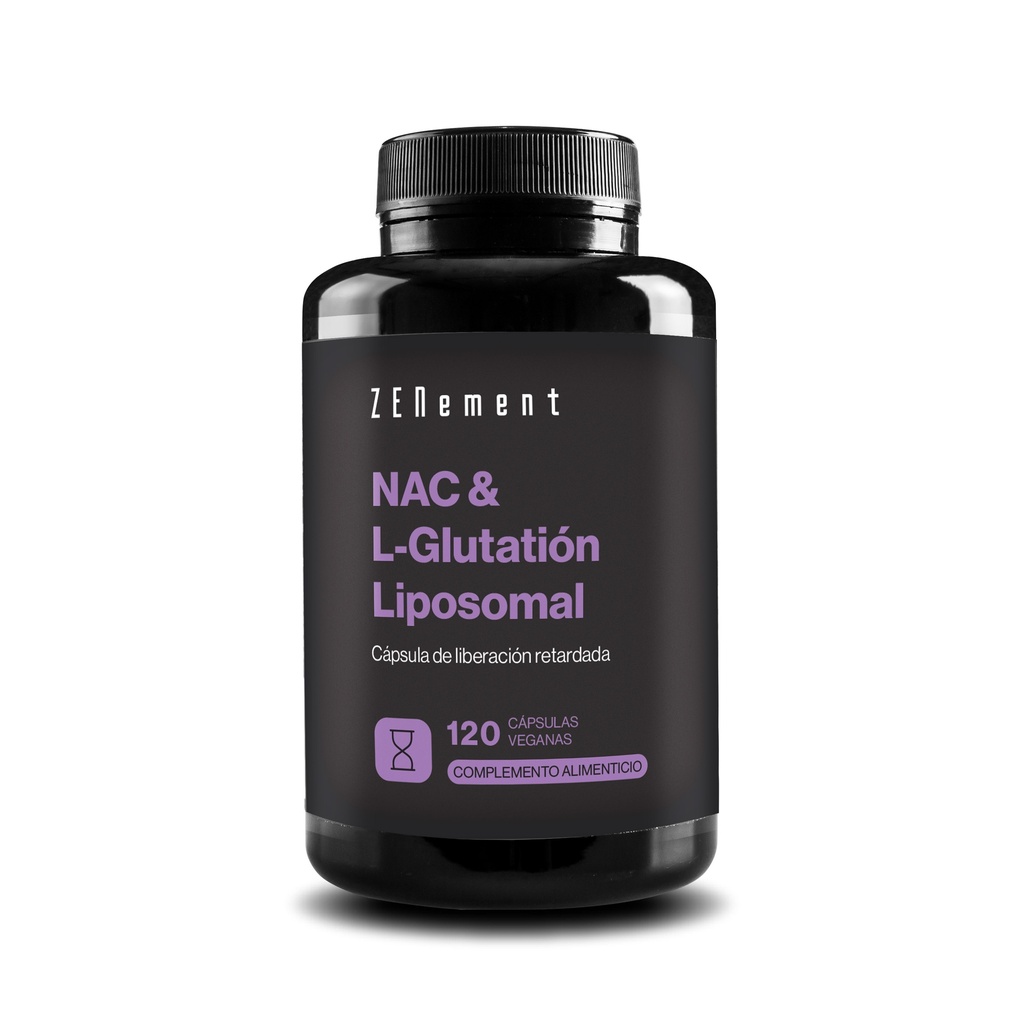 NAC y L-Glutatión Liposomal - 120 Cápsulas Veganas