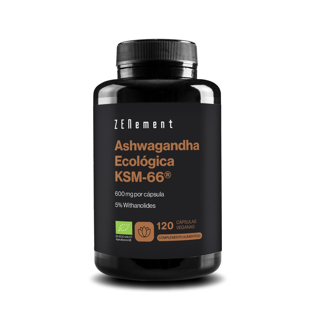 Ashwagandha Ecológica KSM-66 - 120 Cápsulas Veganas
