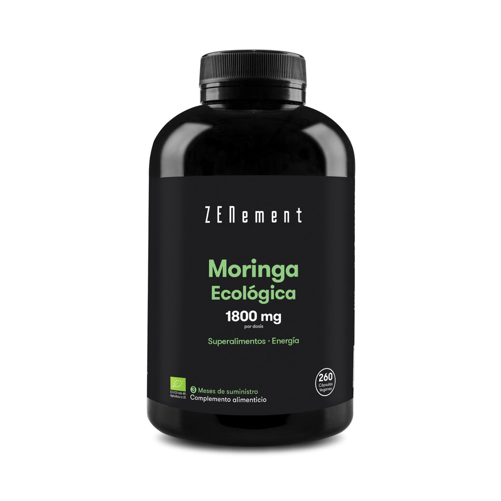 Moringa Ecológica - 260 Cápsulas Veganas