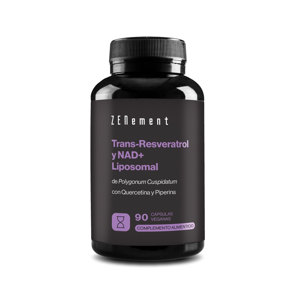 Trans-Resveratrol y NAD+ Liposomal - 90 Cápsulas Veganas