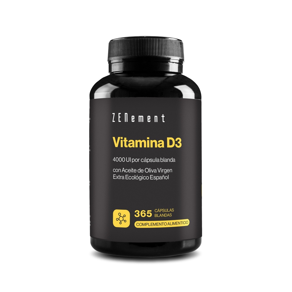 Vitamina D3 - 365 Cápsulas blandas