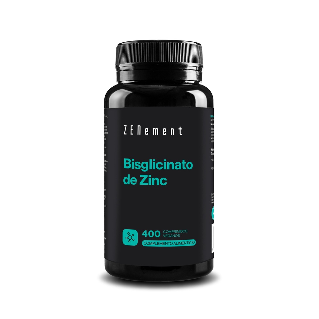 Bisglicinato de Zinc - 400 Comprimidos Veganas