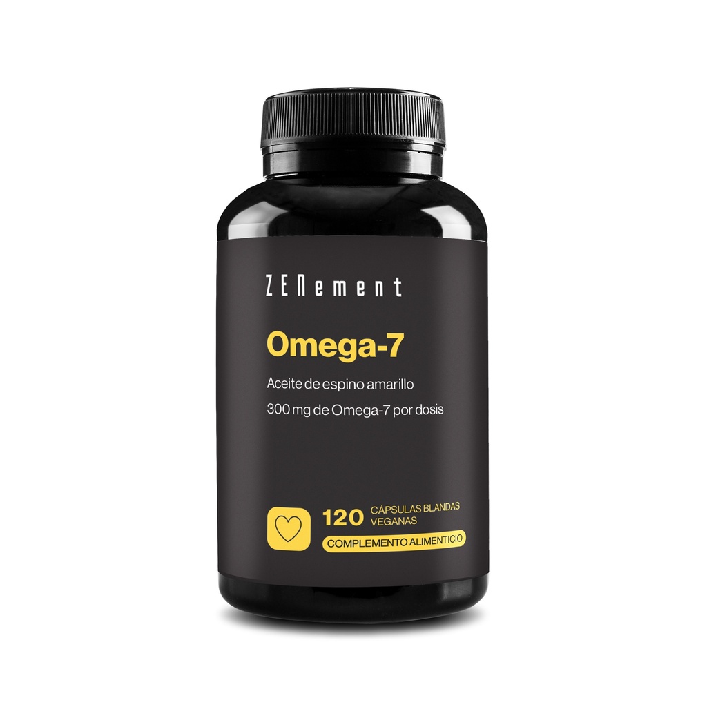 Omega-7 Aceite de espino amarillo - 120 Cápsulas blandas Veganas