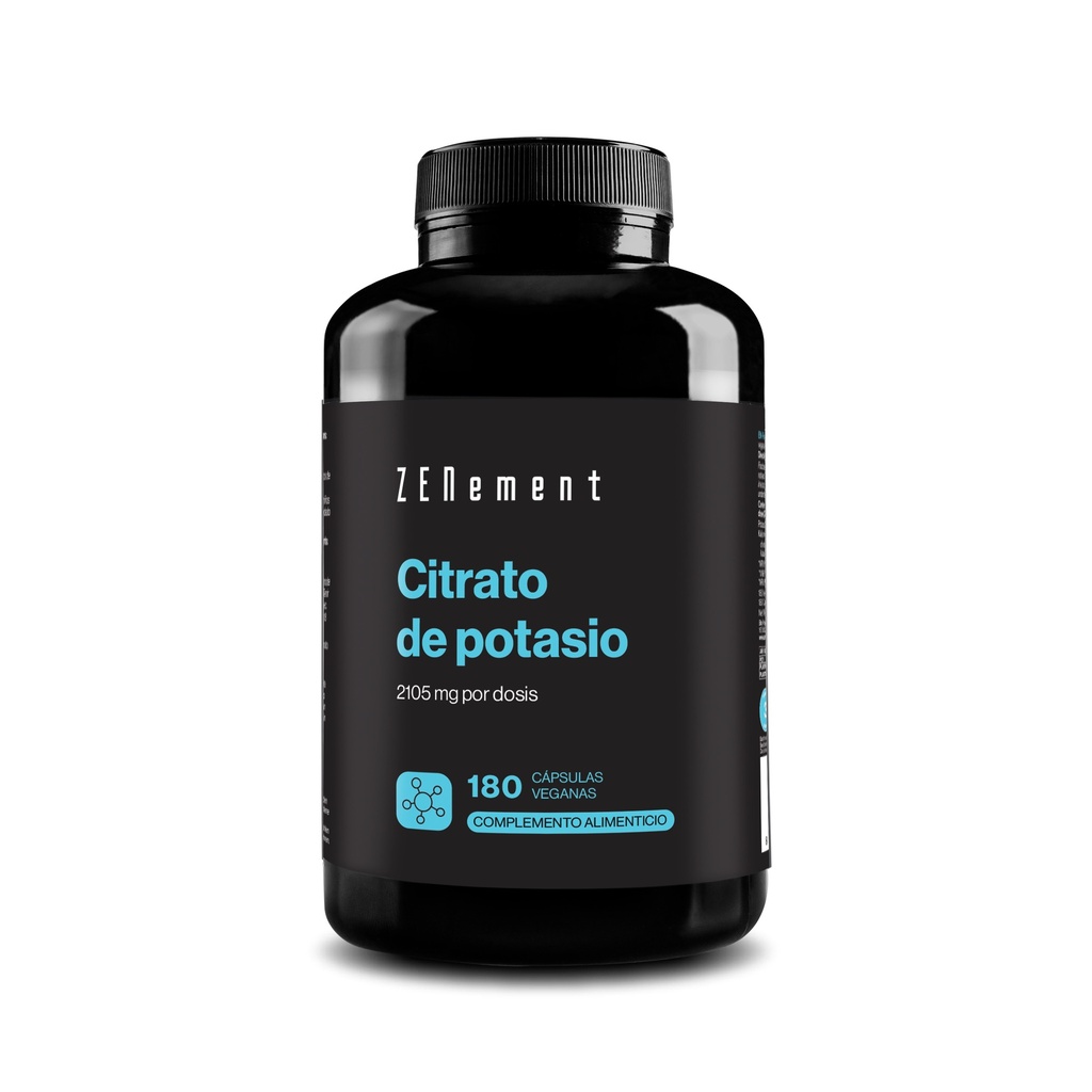 Citrato de Potasio - 180 cápsulas veganas